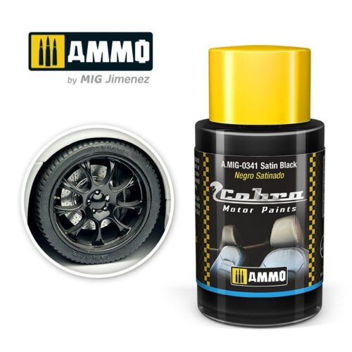 AMIG0341 Satin Black – Cobra Motor paint Ammo of Mig 30ml atossico