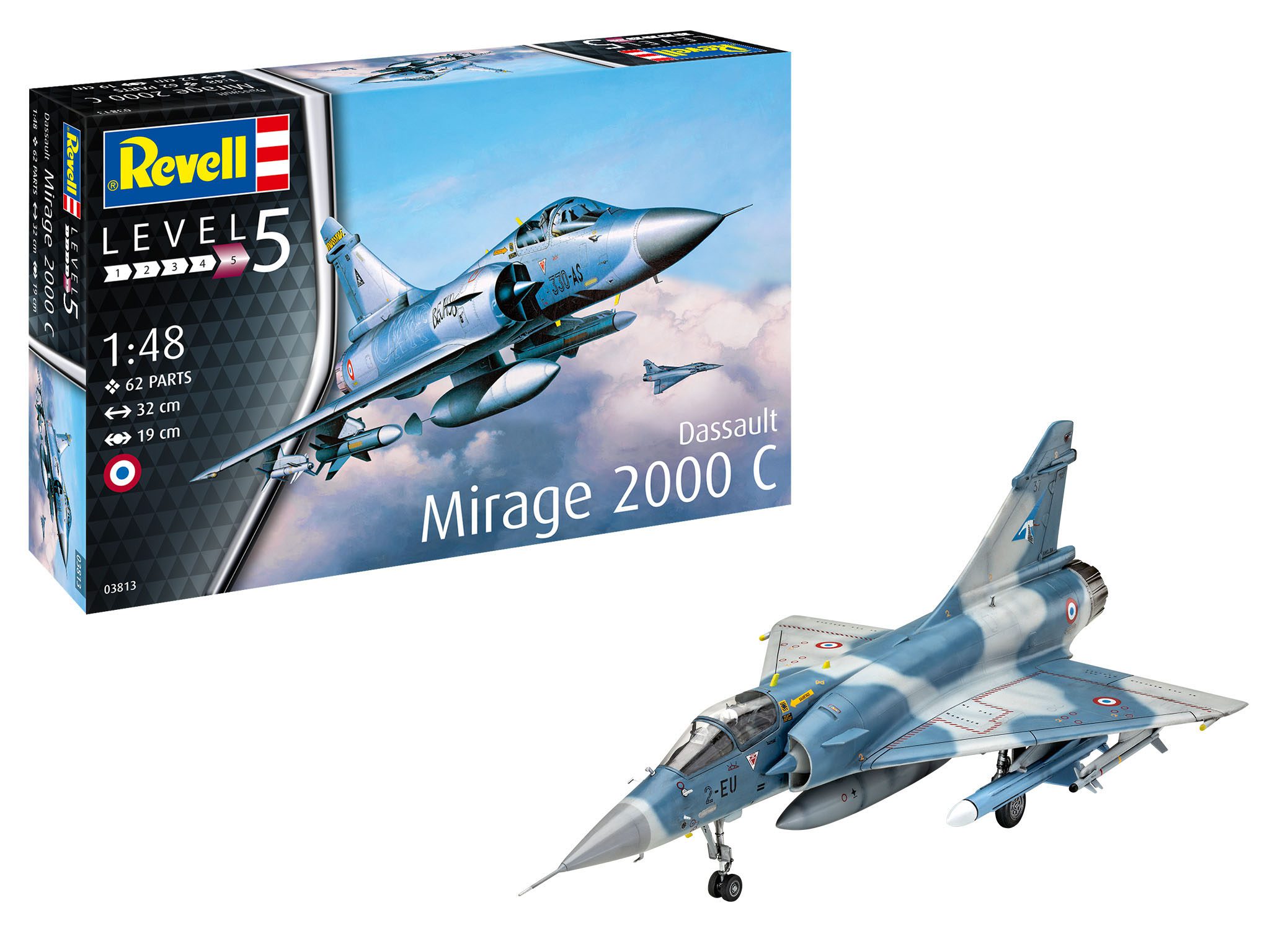 03813 Dassault Mirage 2000C scala 1:48 Revell + COLLA OMAGGIO