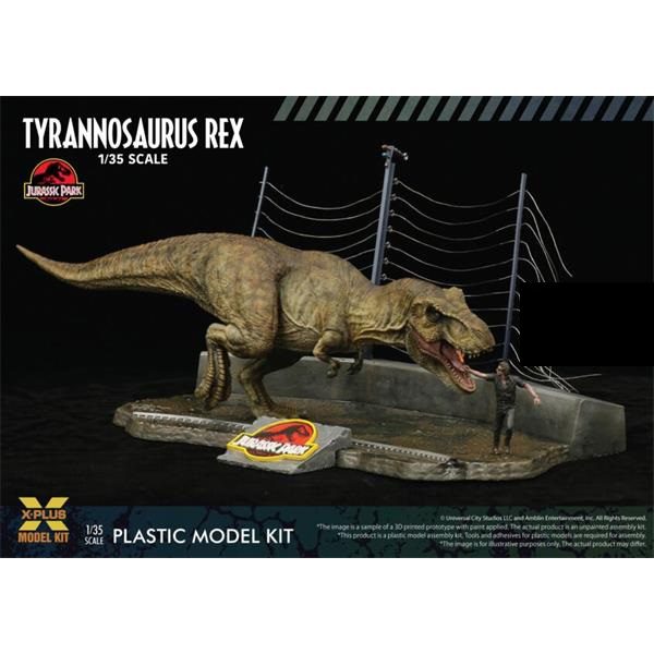 T-Rex chasing Malcolm scala 1:35 X-PLUS XPL411-200130T