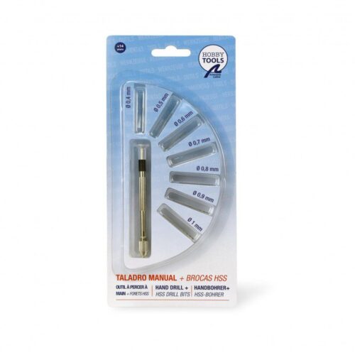 27018-1 – Mini trapano manuale di precisione con 7 punte da trapano HSS ARTESANA LATINA