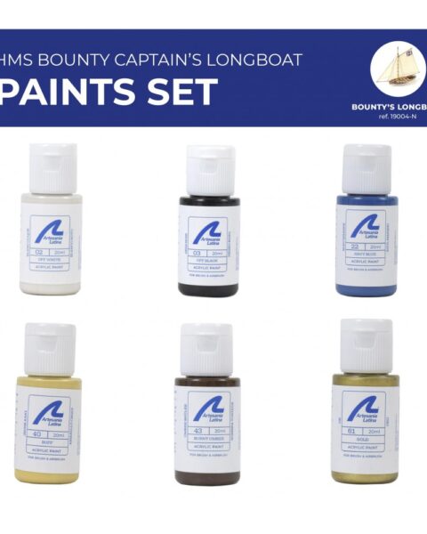277PACK26 Set di colori per il modello di nave: HMS Bounty Jolly Boat ARTESANIA LATINA