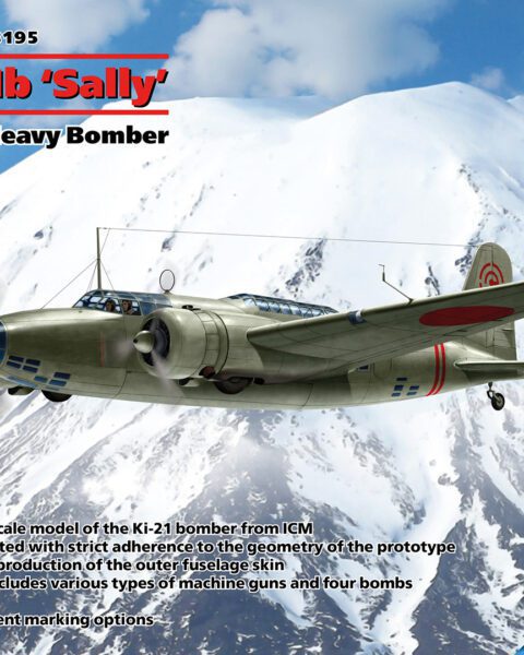 48195 Ki-21-Ib "Sally", Japanese Heavy Bomber scala 1:48 ICM + COLLA OMAGGIO