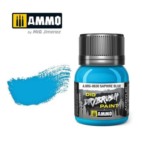 630 SAPHIRE BLUE Ammo Mig Drybrush Paint 40ml