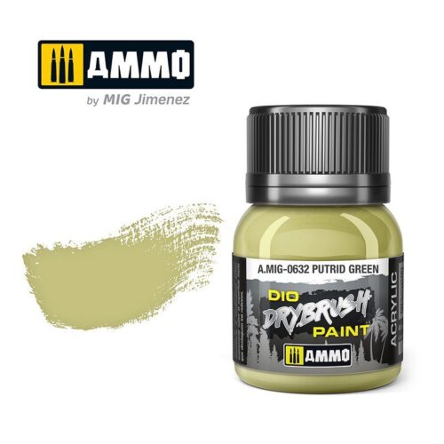 632 PUTRID GREEN Ammo Mig Drybrush Paint 40ml