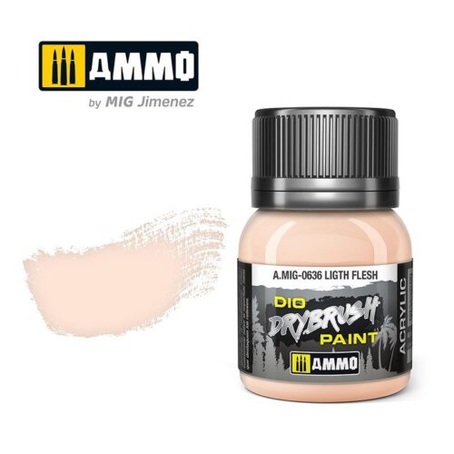 636 LIGHT FLESH Ammo Mig Drybrush Paint 40ml