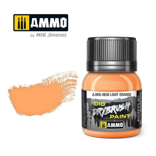 638 LIGHT ORANGE Ammo Mig Drybrush Paint 40ml