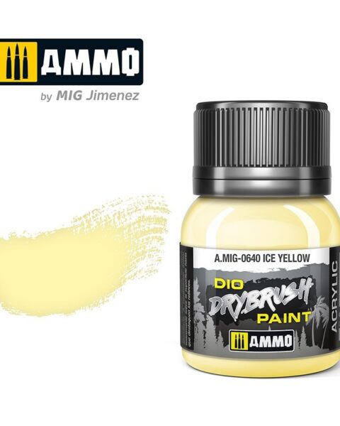 640 ICE YELLOW Ammo Mig Drybrush Paint 40ml