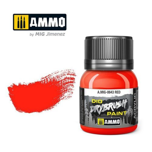 643 RED Ammo Mig Drybrush Paint 40ml