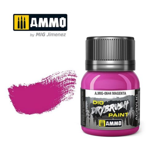 644 MAGENTA Ammo Mig Drybrush Paint 40ml