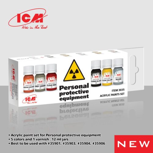 Acrylic paints set “Personal protective equipment” ICM 3035