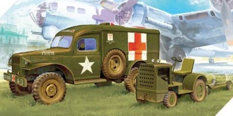 13403 - U.S. AMBULANCE & TOWING TRACTOR scala 1:72 ACADEMY