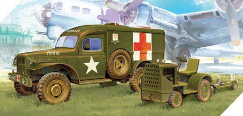 13403 - U.S. AMBULANCE & TOWING TRACTOR scala 1:72 ACADEMY