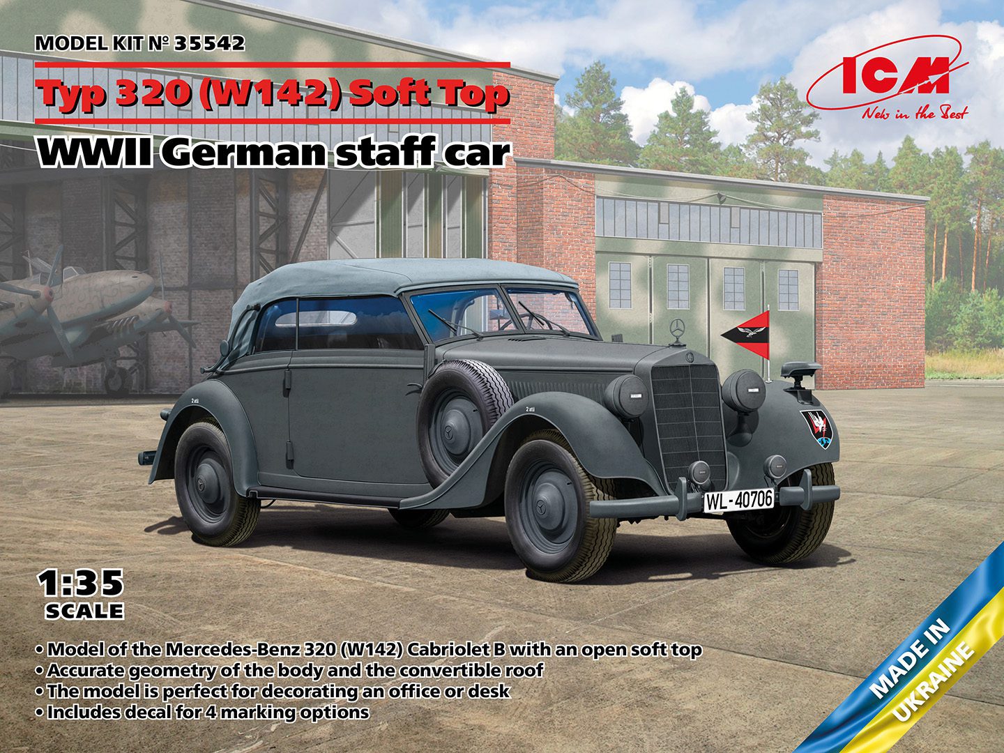 35542 - Typ 320 (W142) Soft Top scala 1:35 ICM