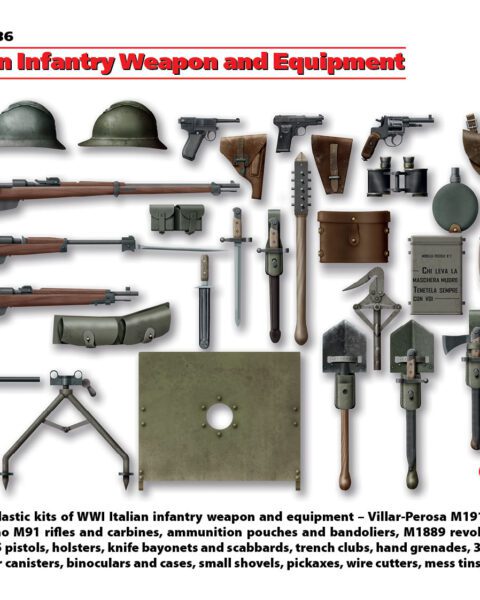 35686 - WWI Italian Infantry Weapon and Equipment scala 1:35 ICM