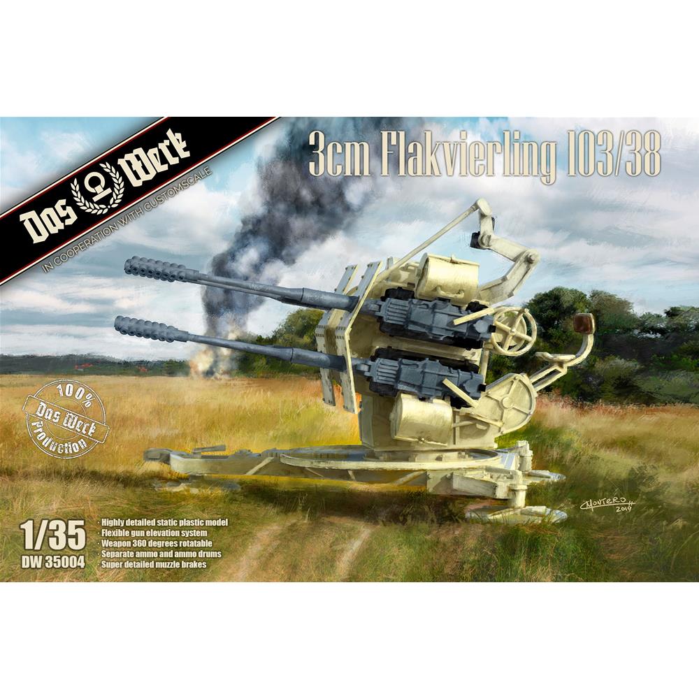 3cm Flakvierling 103/38 scala 1:35 DAS WERK DW35004
