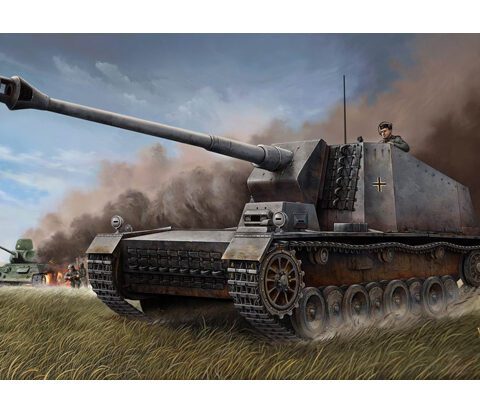 00350 German 12.8cm L/61 STURER EMIL scala 1:35 TRUMPETER