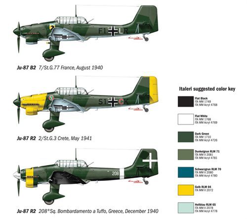 1292 JU - 87 B2 STUKA scala 1:72 ITALERI - immagine 3