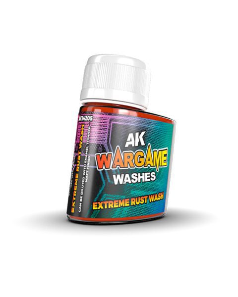 14205 WARGAME WASHES SERIES - AK INTERACTIVE - EXTREME RUST WASH