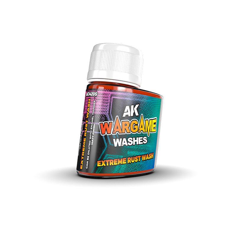 14205 WARGAME WASHES SERIES - AK INTERACTIVE - EXTREME RUST WASH