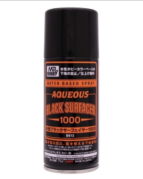 B613 PRIMER surfacer AQUEOS SURFACER 1000 BLACK 170ml gunze
