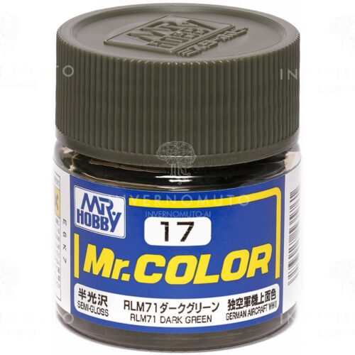 C-017 Gunze Lacquer smalto | RLM71 DARK GREEN/VERDE SCURO AIR GERMAN II | PRIMARIO | 10ml colore modellismo