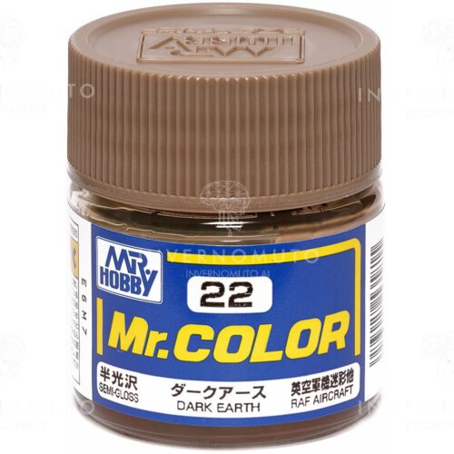 C-022 Gunze Lacquer smalto | DARK EARTH/TERRA SCURA |SEMILUCIDO | AIR UK II | 10ml colore modellismo