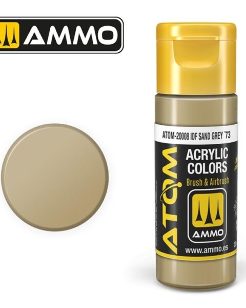 20008 – ATOM IDF Sand Grey ´73 – 20ml. Ammo Mig  Colore acrilico Modellismo