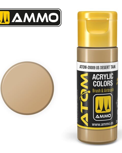 20009 – ATOM US Desert Tan – 20ml. Ammo Mig  Colore acrilico Modellismo