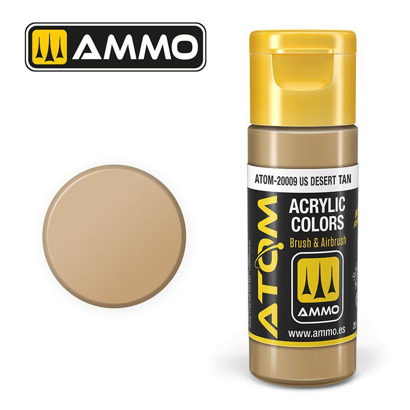 20009 – ATOM US Desert Tan – 20ml. Ammo Mig Colore acrilico Modellismo