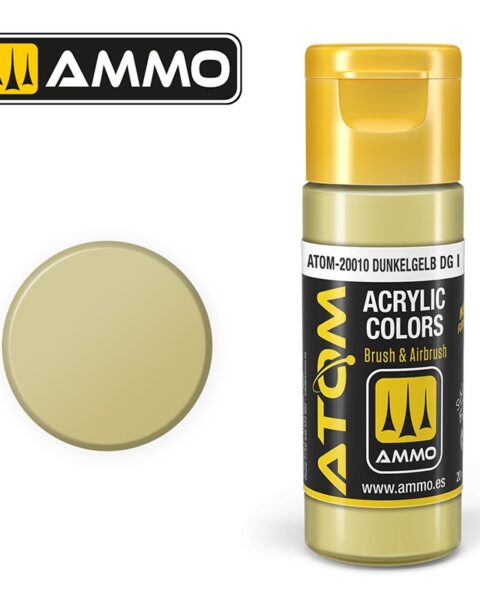 20010 – ATOM Dunkelgelb DG I – 20ml. Ammo Mig  Colore acrilico Modellismo