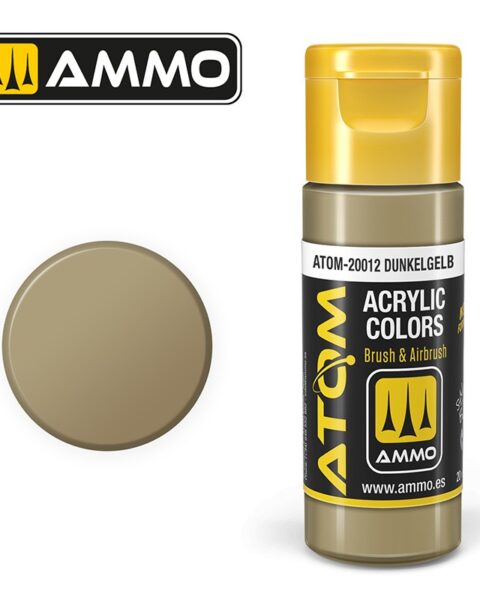 20012 – ATOM Dunkelgelb – 20ml. Ammo Mig  Colore acrilico Modellismo