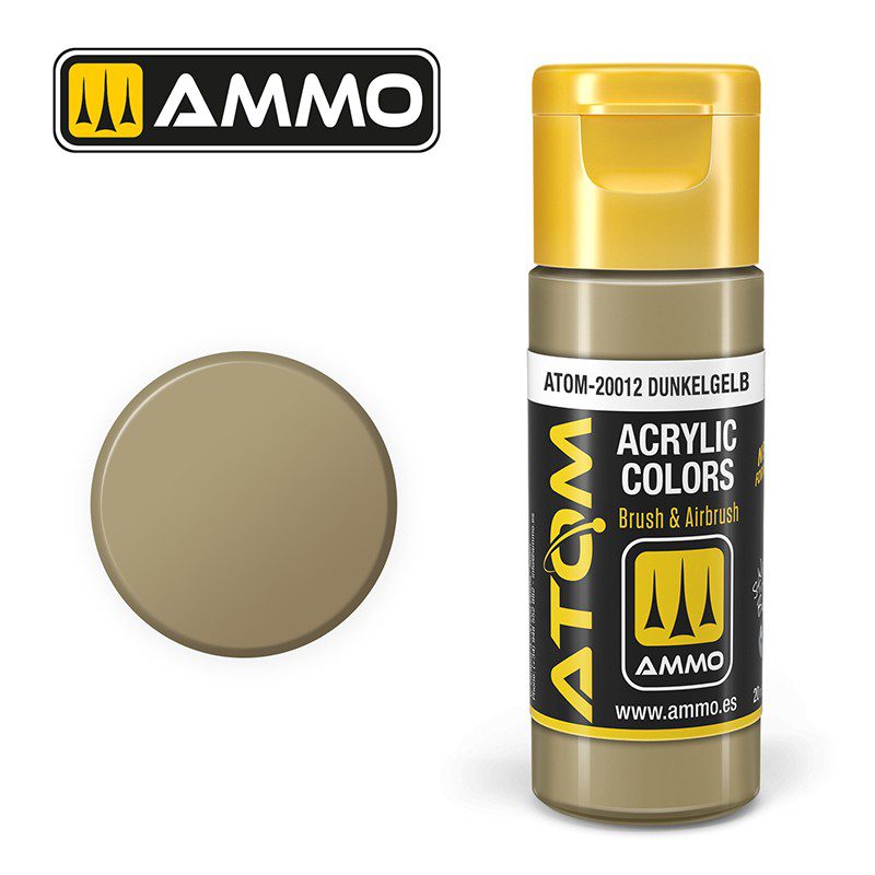20012 – ATOM Dunkelgelb – 20ml. Ammo Mig Colore acrilico Modellismo