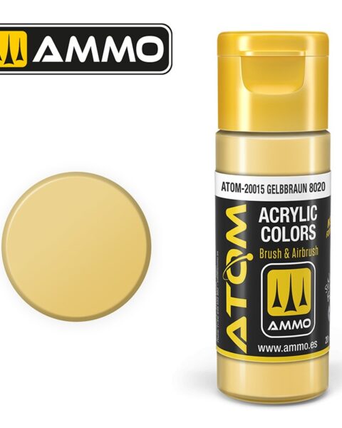 20015 – ATOM Gelbbraun 8020 – 20ml. Ammo Mig  Colore acrilico Modellismo