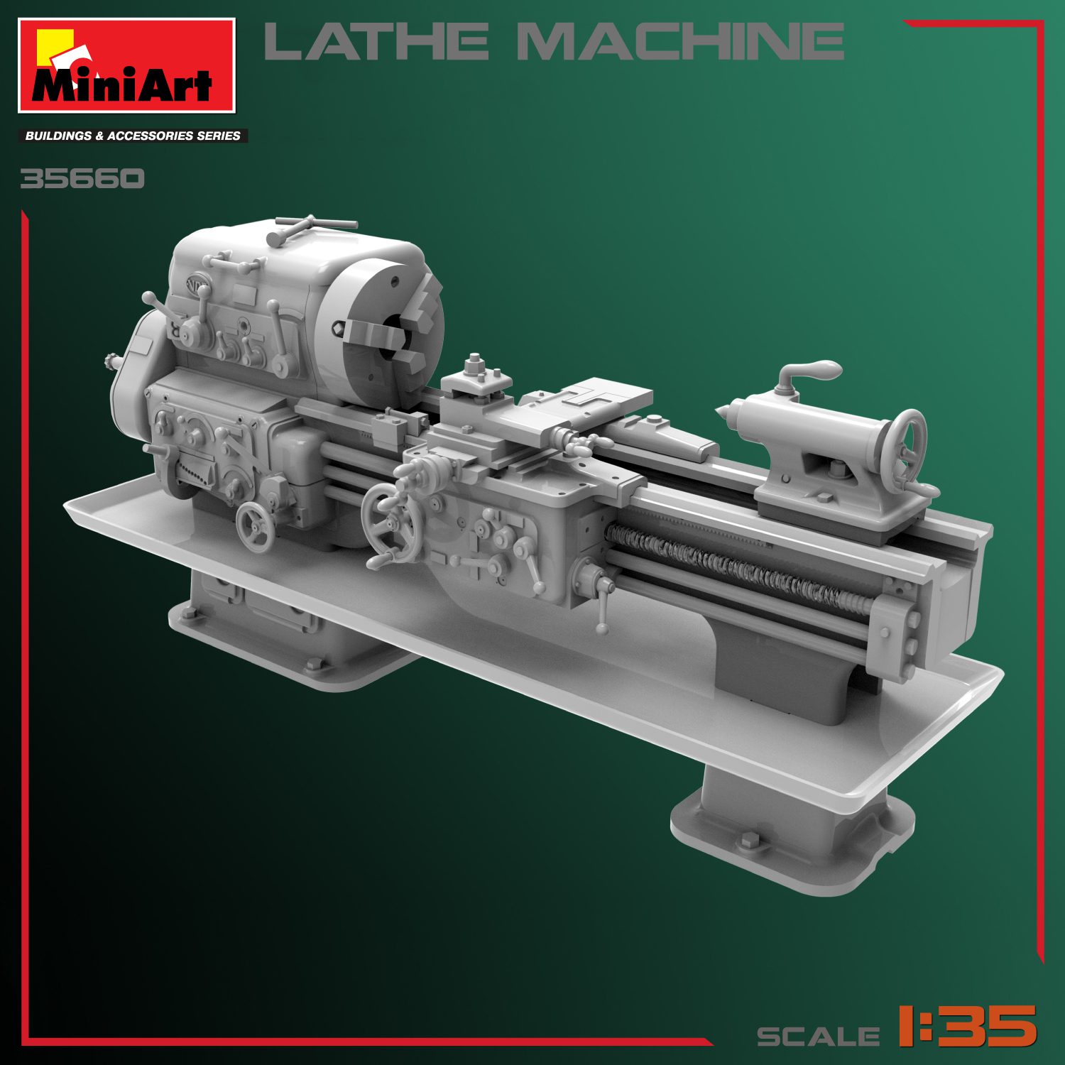 35660 - LATHE MACHINE - TORNIO INDUSTRIALE scala 1:35 Mini art - immagine 2