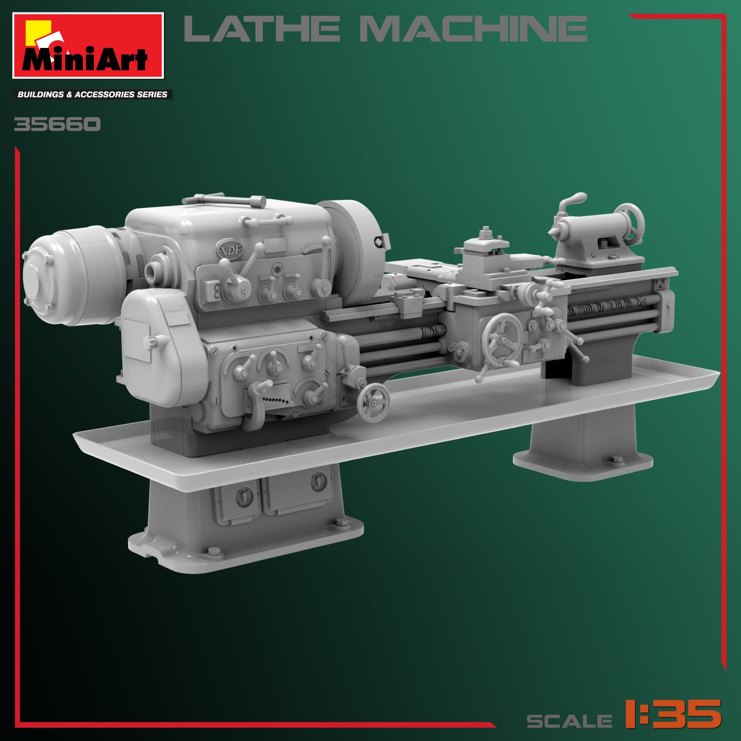 35660 - LATHE MACHINE - TORNIO INDUSTRIALE scala 1:35 Mini art - immagine 3