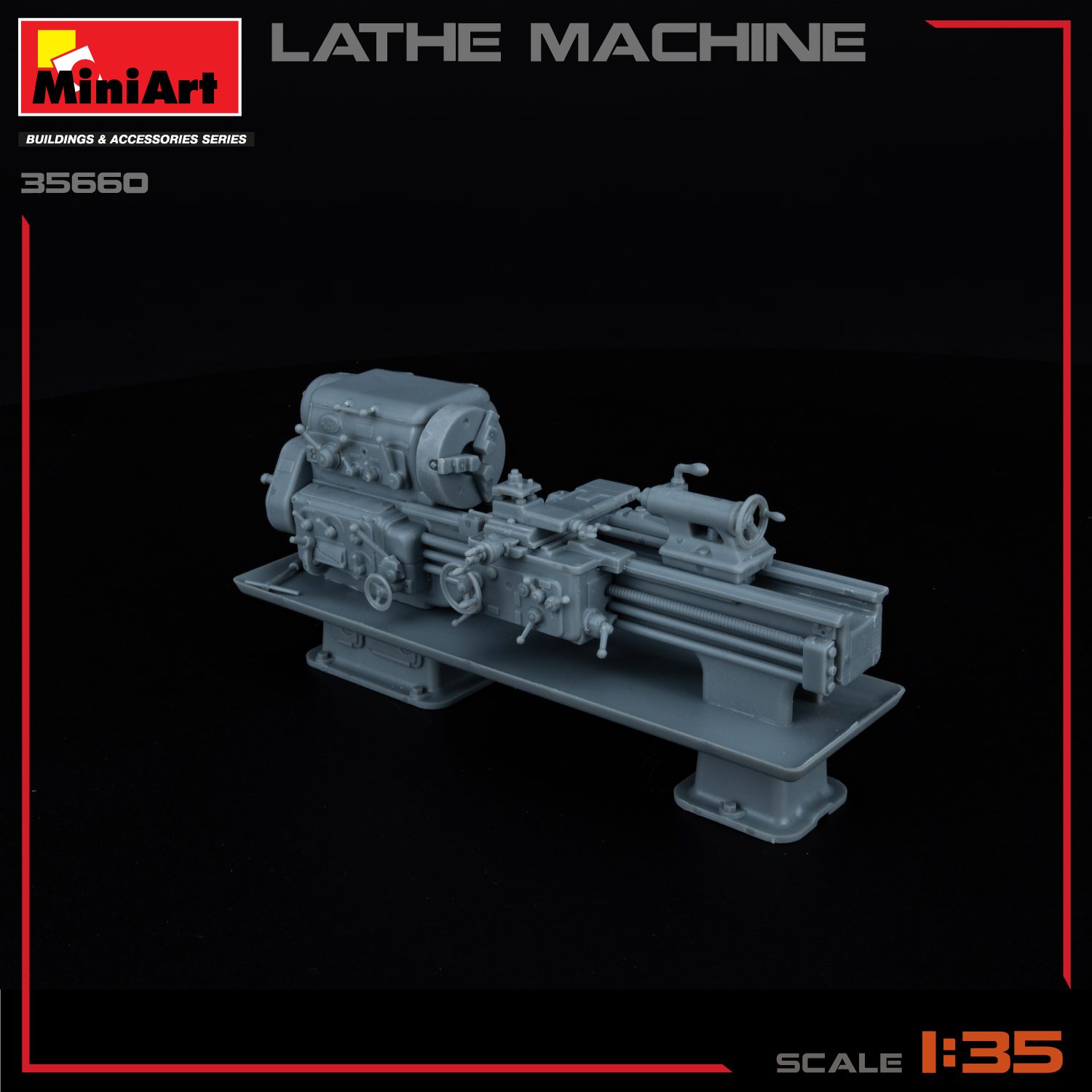 35660 - LATHE MACHINE - TORNIO INDUSTRIALE scala 1:35 Mini art - immagine 7