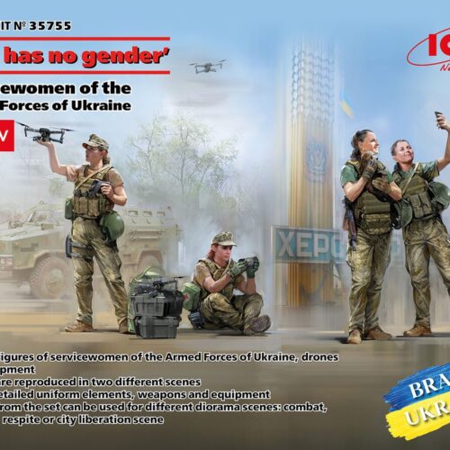 35755 – ‘War Has No Gender’ Servicewomen Of The Armed Forces Of Ukraine scala 1:35 ICM