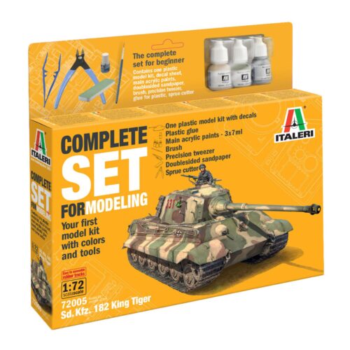72005 – Sd. Kfz. 182 King Tiger – Complete Set For Modeling – Starter kit – scala 1:72 ITALERI