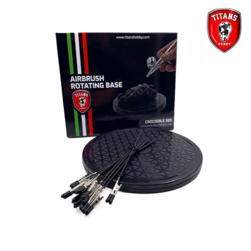 TTH036 – Base Rotante CROCODILE con pinze a coccodrillo per verniciatura – TITANS HOBBY