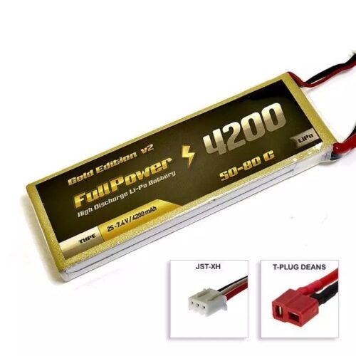 Batteria Lipo 2S 4200 mAh 50C Gold V2 – DEANS – FULLPOWER
