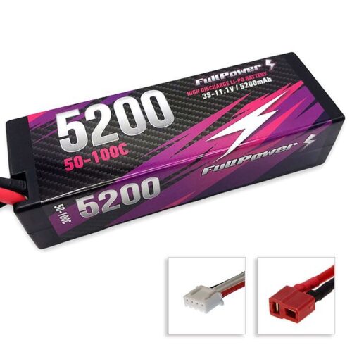 Batteria HARDCASE Lipo 3S 5200mAh 50C – DEANS – FULLPOWER