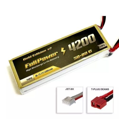 Batteria Lipo 3S 4200 mAh 50C Gold V2 – DEANS – FULLPOWER