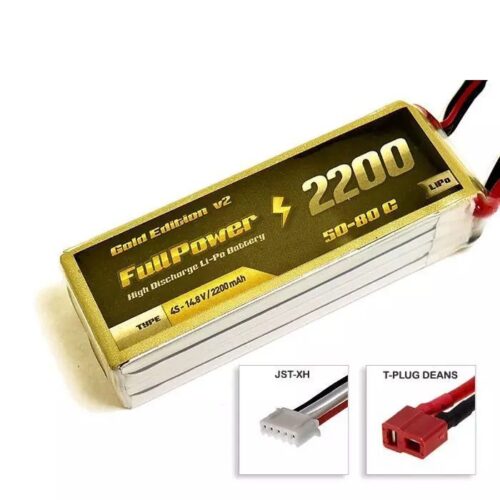 Batteria Lipo 4S 2200 mAh 35C Silver V2 – DEANS – FULLPOWER