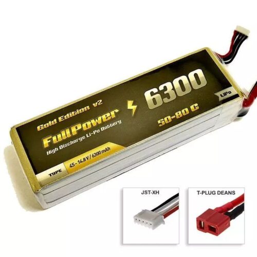 Batteria Lipo 4S 6300 mAh 50C Gold V2 – DEANS – FULLPOWER
