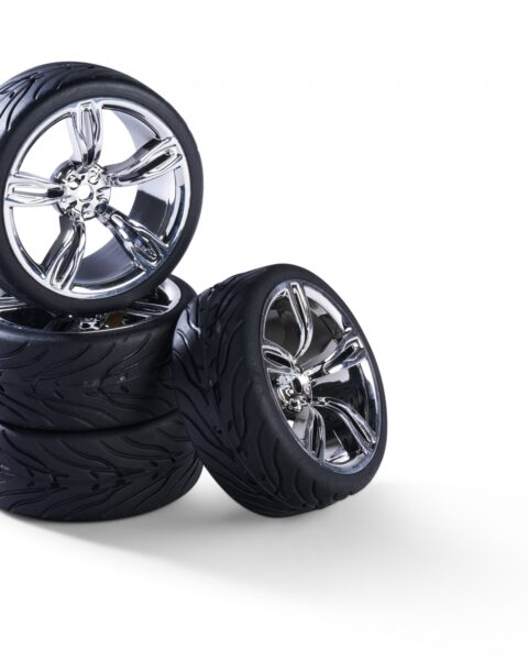 scala 1.10 ruote complete Set ruote (4 pz.) cromate scala 1:10 CARSON 500900176