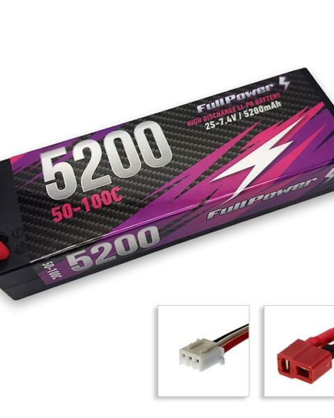 Batteria HARDCASE Lipo 2S 5200mAh 50C - DEANS - FULLPOWER