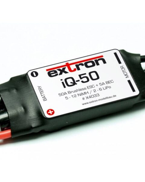 Extron iQ-50 Regolatore elettronico per motori Brushless ESC 50A 2-6 Lipo BEC (art. X4033)
