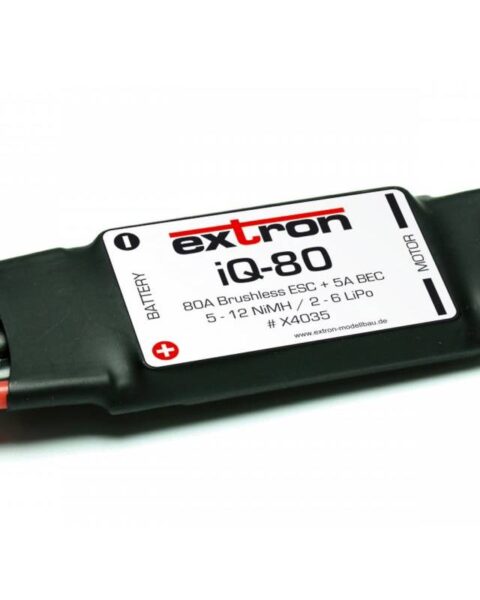 Extron iQ-80 Regolatore elettronico per motori Brushless ESC 80A 2-6 Lipo BEC (art. X4035)