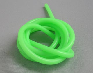 tubo silicone glow ø 2,5 int x 5mm esterno glow alocol 1 metro verde