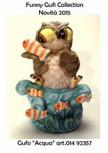 014-92357 Gufo Acqua- h 11 cm -  Gufetti collezionabili Les Alpes
